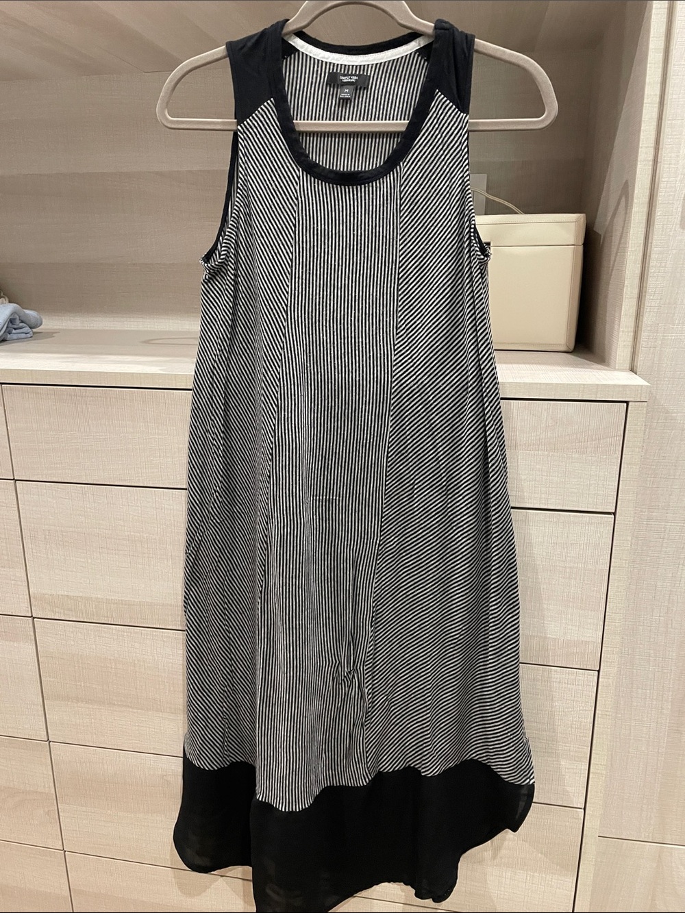 Simply Vera Vera Wang Black & Gray Striped Nightgown
